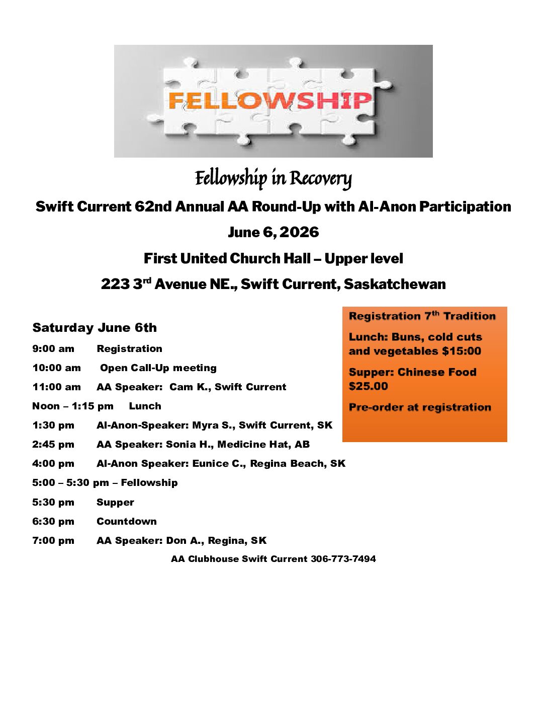 Swift Current RU Poster, June 6th, 2025